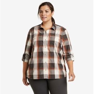 EDDIE BAUER Mountain Plaid Long-Sleeve Shirt